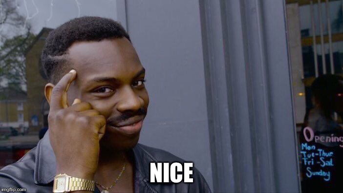 Roll Safe Think About It Meme | NICE | image tagged in memes,roll safe think about it | made w/ Imgflip meme maker