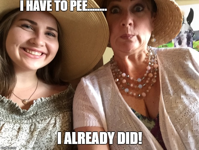 It's a pee party | I HAVE TO PEE........ I ALREADY DID! | image tagged in pee,pretty girl,i too like to live dangerously | made w/ Imgflip meme maker