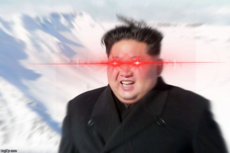 kim jong un with glowing eyes | image tagged in kim jong un with glowing eyes | made w/ Imgflip meme maker