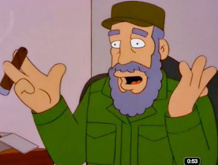 Fidel Castro Simpsons Blank Meme Template