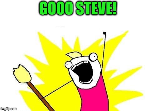 X All The Y Meme | GOOO STEVE! | image tagged in memes,x all the y | made w/ Imgflip meme maker