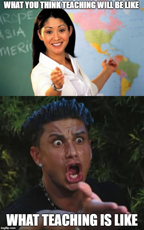 WHAT YOU THINK TEACHING WILL BE LIKE; WHAT TEACHING IS LIKE | made w/ Imgflip meme maker