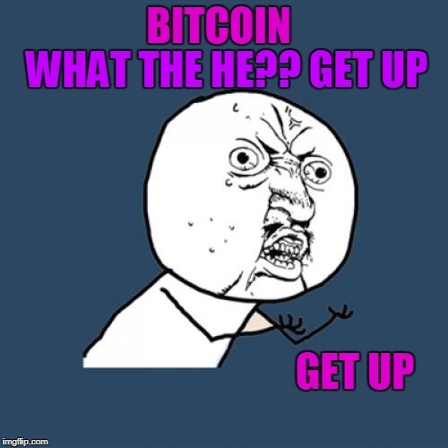 Y U No Meme | WHAT THE HE?? GET UP; BITCOIN; GET UP | image tagged in memes,y u no | made w/ Imgflip meme maker
