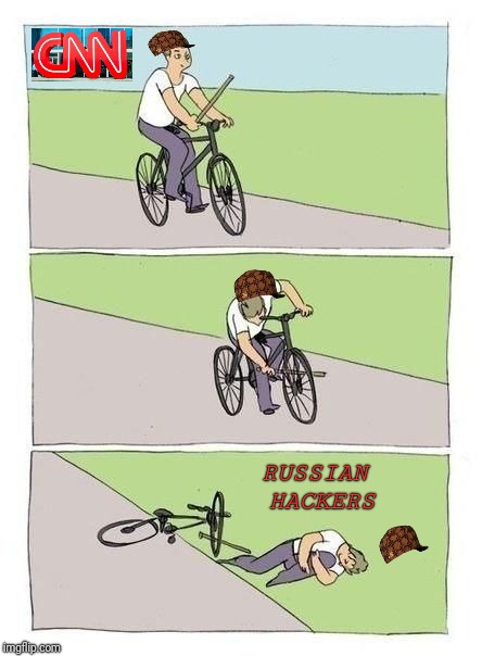 Why the Presstitute media is failing | RUSSIAN HACKERS | image tagged in bicycle,scumbag,biased media,propaganda,russian hackers,russia | made w/ Imgflip meme maker