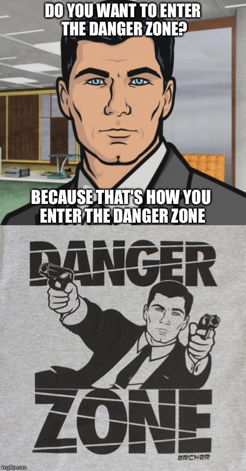 Hey, I think that pics cool. | DO YOU WANT TO ENTER THE DANGER ZONE? BECAUSE THAT'S HOW YOU ENTER THE DANGER ZONE | image tagged in archer,memes,funny,danger zone | made w/ Imgflip meme maker