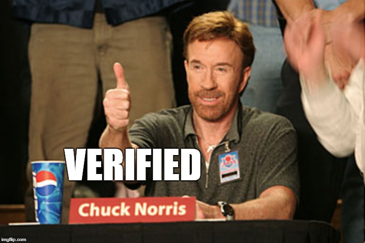 VERIFIED | made w/ Imgflip meme maker