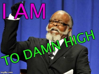 Too Damn High Meme | I AM; TO DAMN HIGH | image tagged in memes,too damn high | made w/ Imgflip meme maker