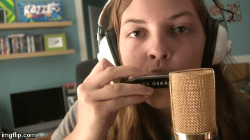 Breezy wrapping her lips around her harmonica | image tagged in gifs,harmonica,lips,hot | made w/ Imgflip video-to-gif maker