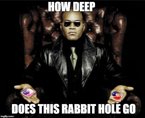 tide matrix | HOW DEEP DOES THIS RABBIT HOLE GO | image tagged in tide matrix | made w/ Imgflip meme maker