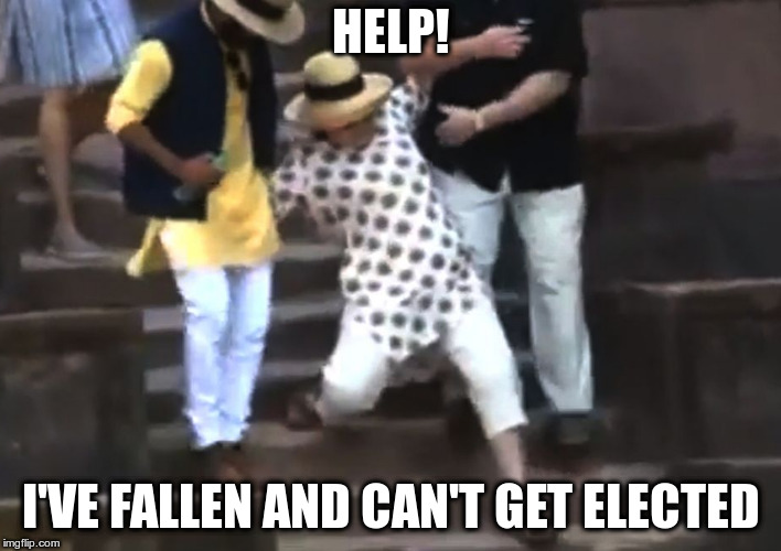 Sooooo much gravity | HELP! I'VE FALLEN AND CAN'T GET ELECTED | image tagged in hillary clinton | made w/ Imgflip meme maker