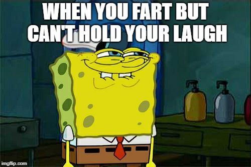Don't You Squidward Meme | WHEN YOU FART BUT CAN'T HOLD YOUR LAUGH | image tagged in memes,dont you squidward | made w/ Imgflip meme maker