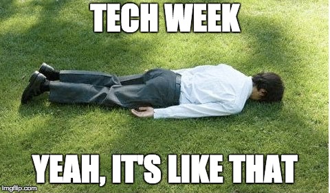 Tory Stage Dive | TECH WEEK; YEAH, IT'S LIKE THAT | image tagged in tory stage dive | made w/ Imgflip meme maker