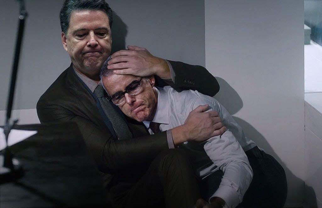 Comey consoles McCabe Blank Meme Template