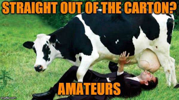 STRAIGHT OUT OF THE CARTON? AMATEURS | made w/ Imgflip meme maker