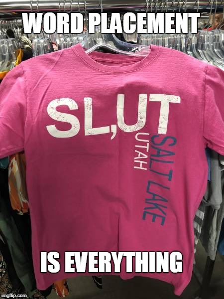 Fail | WORD PLACEMENT; IS EVERYTHING | image tagged in word placement,fail | made w/ Imgflip meme maker