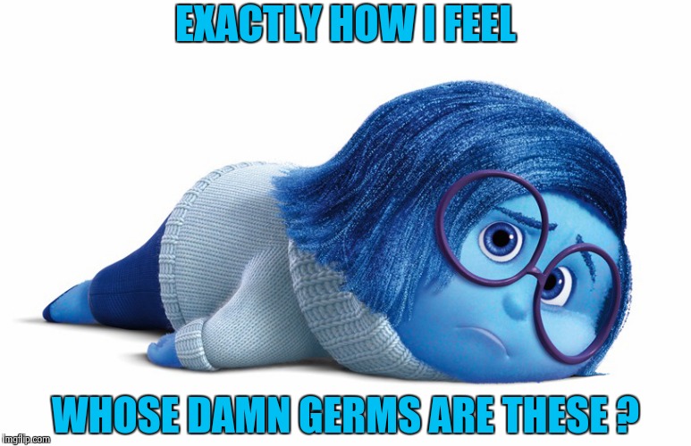 Sadness | EXACTLY HOW I FEEL WHOSE DAMN GERMS ARE THESE ? | image tagged in sadness | made w/ Imgflip meme maker