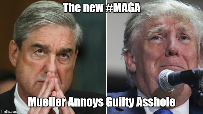 Lil' scared trump | The new #MAGA; Mueller Annoys Guilty Asshole | image tagged in lil' scared trump | made w/ Imgflip meme maker