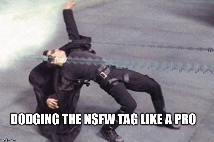 DODGING THE NSFW TAG LIKE A PRO | made w/ Imgflip meme maker