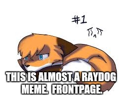 THIS IS ALMOST A RAYDOG MEME.  FRONTPAGE. | made w/ Imgflip meme maker