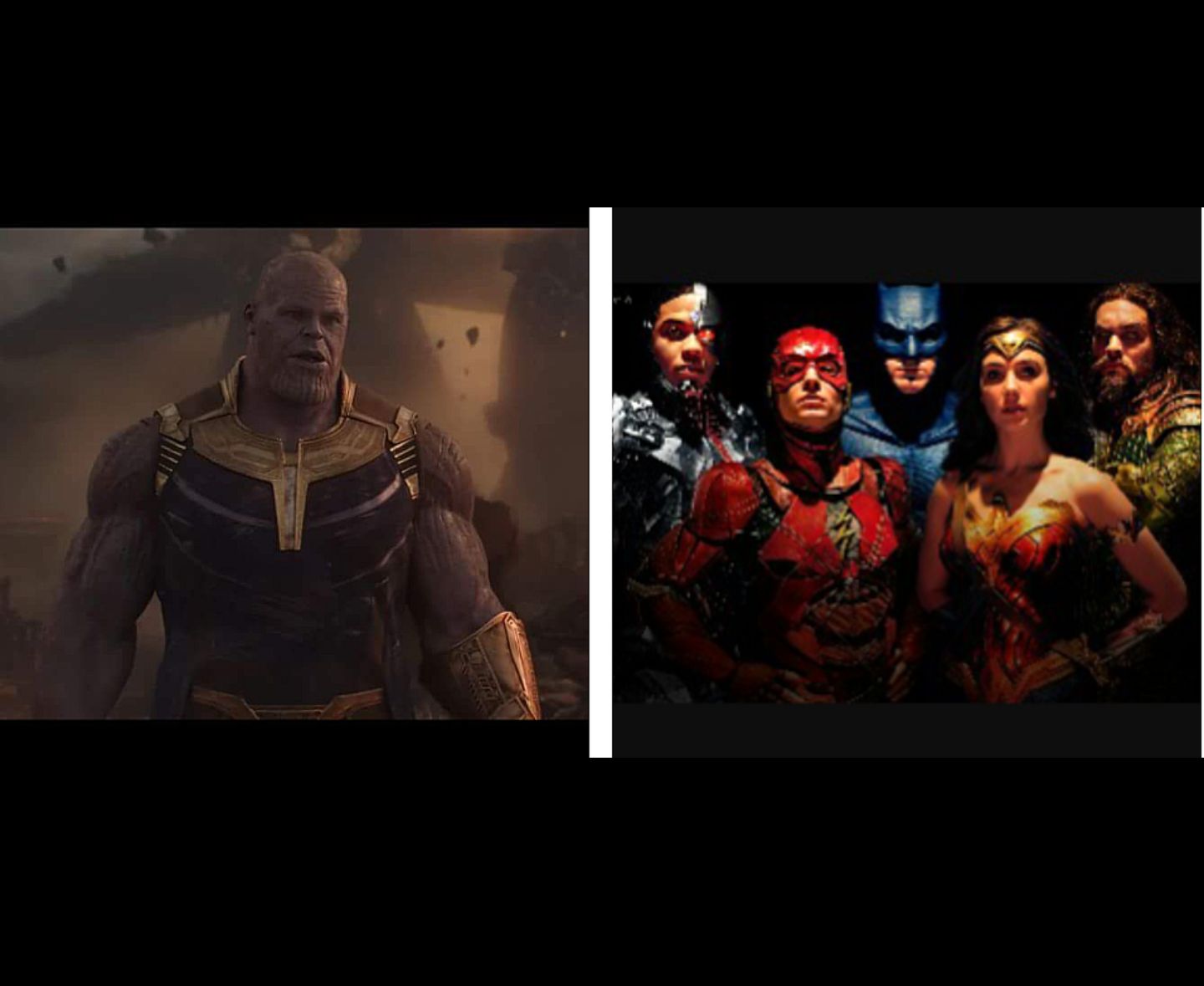 Thanos vs jl Blank Meme Template