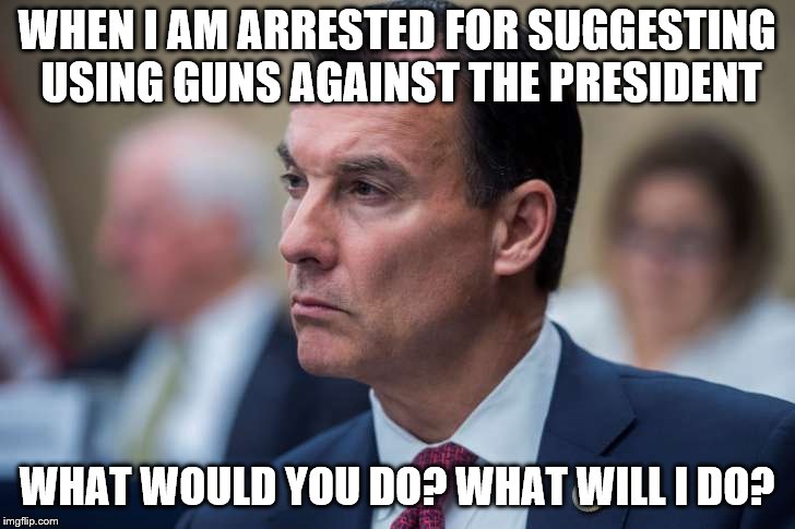 bad examples | WHEN I AM ARRESTED FOR SUGGESTING USING GUNS AGAINST THE PRESIDENT; WHAT WOULD YOU DO? WHAT WILL I DO? | image tagged in bad examples | made w/ Imgflip meme maker