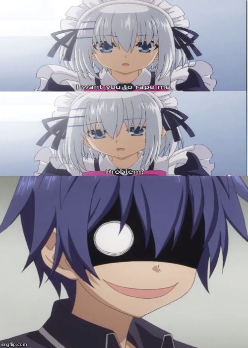 wow that escalated quickly . . . | image tagged in anime,meme,date a live | made w/ Imgflip meme maker