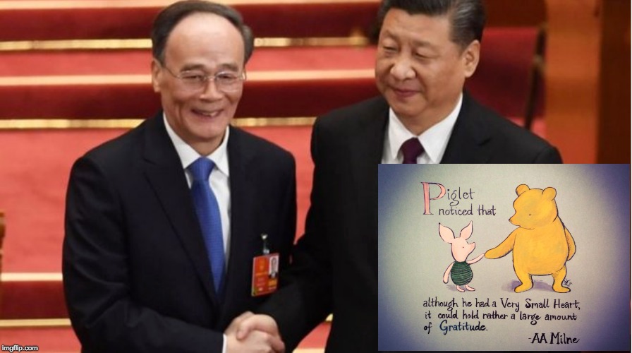 Piglet and Pooh | image tagged in xi jinping,winnie the pooh and piglet | made w/ Imgflip meme maker