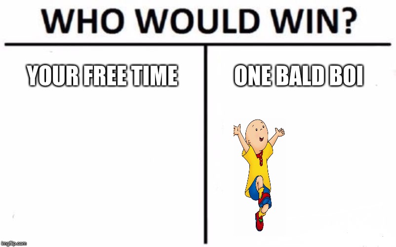 Who Would Win? | YOUR FREE TIME; ONE BALD BOI | image tagged in memes,who would win | made w/ Imgflip meme maker