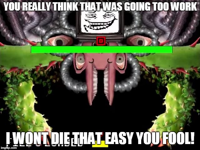 I really don't like that face on omega flowey