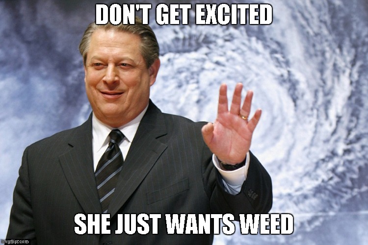 DON'T GET EXCITED SHE JUST WANTS WEED | made w/ Imgflip meme maker