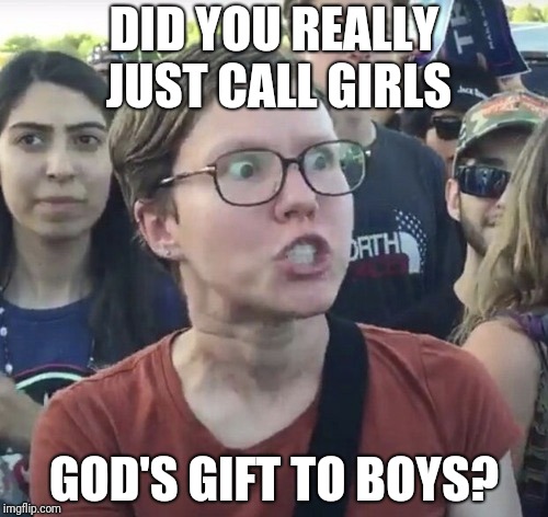 DID YOU REALLY JUST CALL GIRLS GOD'S GIFT TO BOYS? | made w/ Imgflip meme maker
