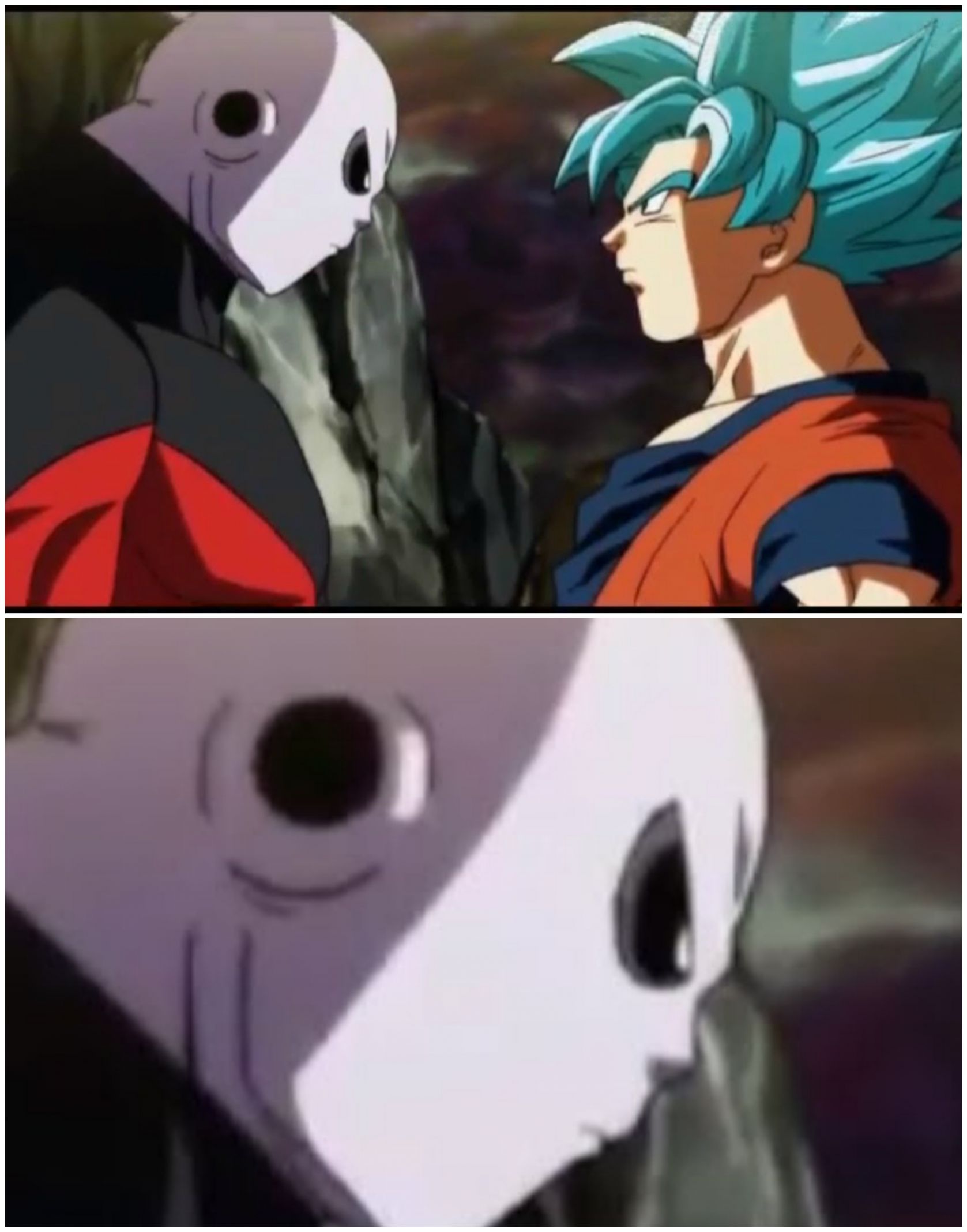 Jiren VS Goku Blank Meme Template