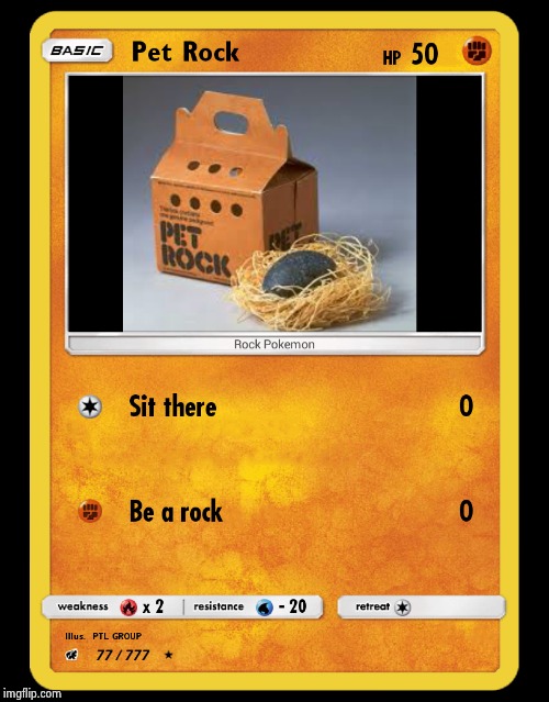 It's super effective! | image tagged in pet rock | made w/ Imgflip meme maker
