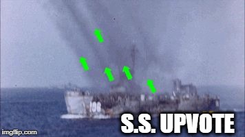 S.S. UPVOTE | image tagged in upvote | made w/ Imgflip meme maker