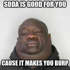 Soda is Good For You, Cause it makes you burp | SODA IS GOOD FOR YOU; CAUSE IT MAKES YOU BURP | image tagged in kirby,750 bus driver,soda,good,burp,fighting | made w/ Imgflip meme maker