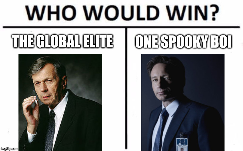 Who Would Win? Meme | THE GLOBAL ELITE; ONE SPOOKY BOI | image tagged in memes,who would win | made w/ Imgflip meme maker