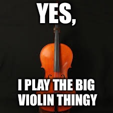You know, the upright one | YES, I PLAY THE BIG VIOLIN THINGY | image tagged in 4/4 cello,cello,orchestra,thats right | made w/ Imgflip meme maker