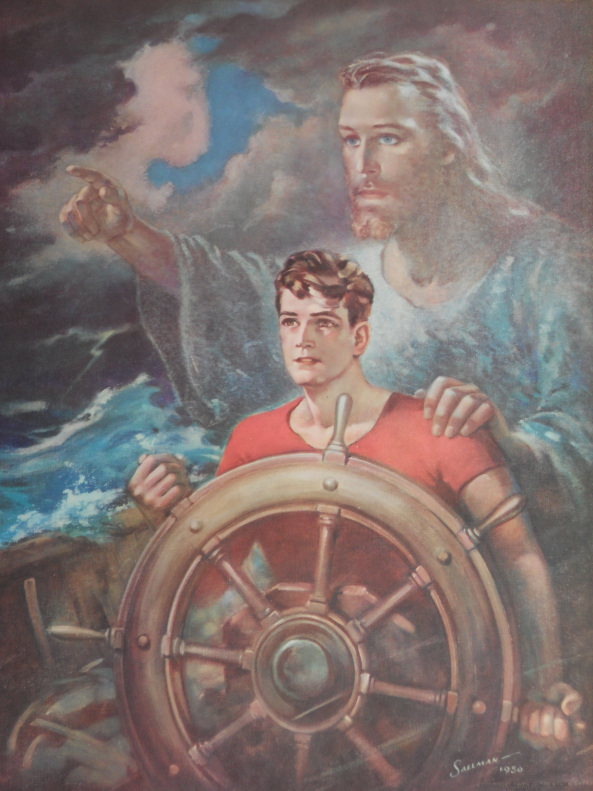 High Quality Jesus guiding the ship Blank Meme Template