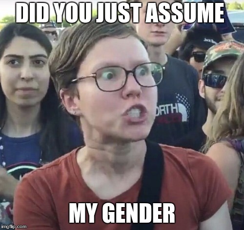 Image result for did you just assume my gender