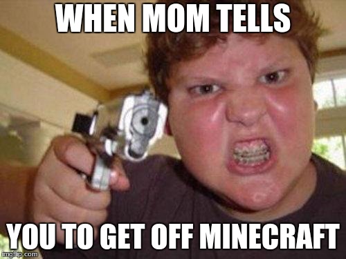 minecrafter | WHEN MOM TELLS; YOU TO GET OFF MINECRAFT | image tagged in minecrafter | made w/ Imgflip meme maker