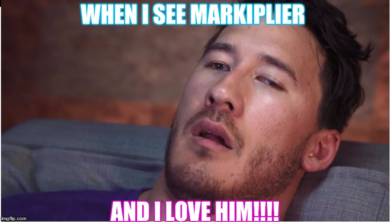 markiplier | WHEN I SEE MARKIPLIER; AND I LOVE HIM!!!! | image tagged in markiplier | made w/ Imgflip meme maker