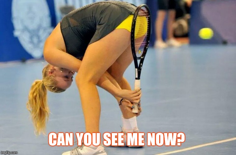 CAN YOU SEE ME NOW? | image tagged in tennis | made w/ Imgflip meme maker