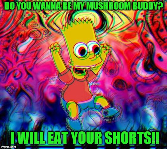 DO YOU WANNA BE MY MUSHROOM BUDDY? I WILL EAT YOUR SHORTS!! | made w/ Imgflip meme maker