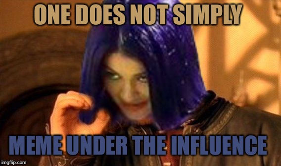 Kylie Does Not Simply | ONE DOES NOT SIMPLY MEME UNDER THE INFLUENCE | image tagged in kylie does not simply | made w/ Imgflip meme maker