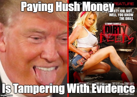 Paying Hush Money Is Tampering With Evidence | made w/ Imgflip meme maker