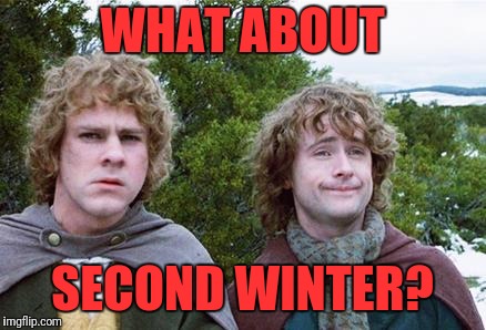 Second Breakfast | WHAT ABOUT; SECOND WINTER? | image tagged in second breakfast | made w/ Imgflip meme maker