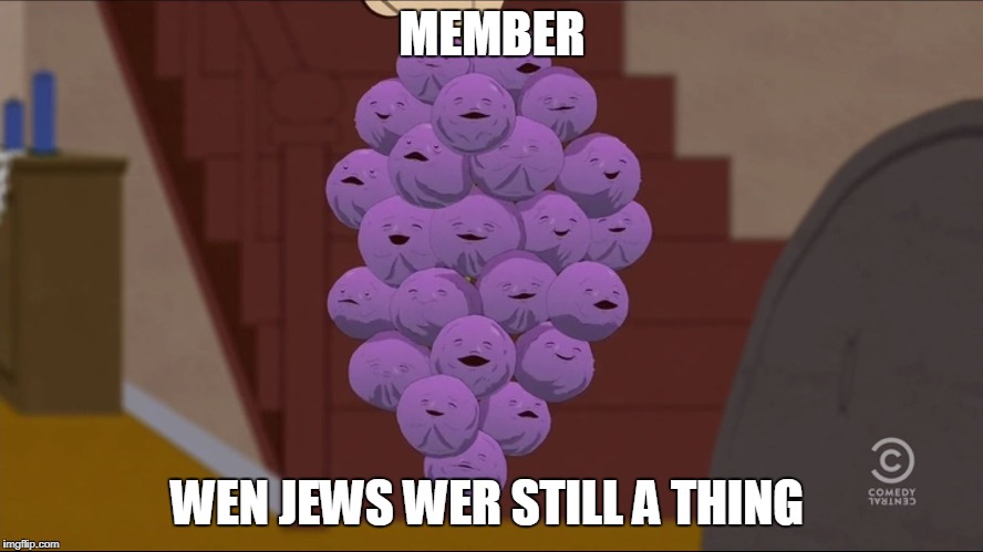 Member Berries | MEMBER; WEN JEWS WER STILL A THING | image tagged in memes,member berries | made w/ Imgflip meme maker