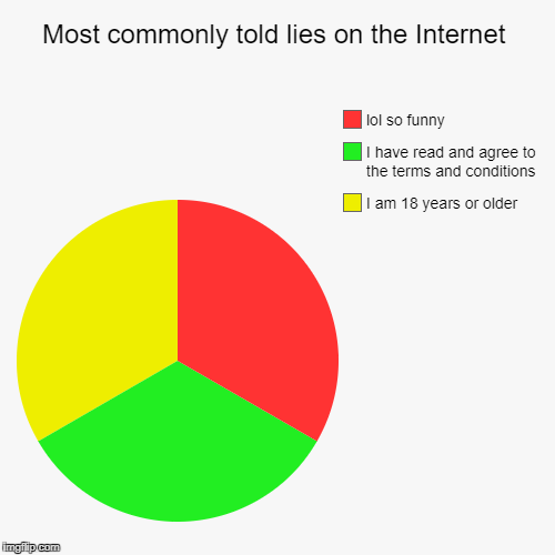 Most commonly told lies on the Internet - Imgflip