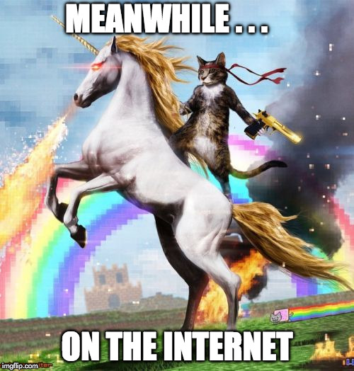 Welcome To The Internets | MEANWHILE . . . ON THE INTERNET | image tagged in memes,welcome to the internets | made w/ Imgflip meme maker