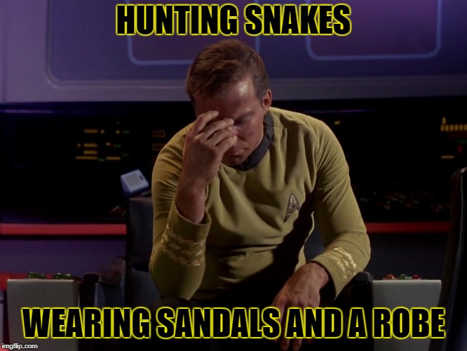 HUNTING SNAKES WEARING SANDALS AND A ROBE | made w/ Imgflip meme maker